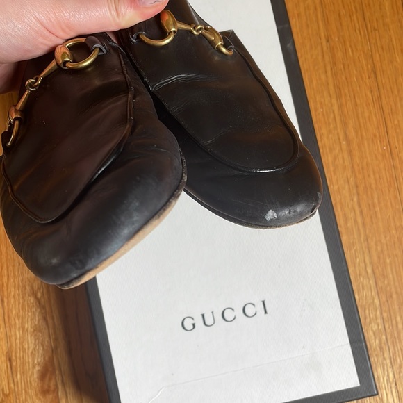 GUCCI Princetown Black Leather Slides - Picture 4 of 7